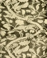 An illustration from Decorative textiles; an illustrated book on coverings for furniture, walls and floors, including damasks, brocades and velvets, tapestries, laces, embroideries, chintzes, cretones, drapery and furniture trimmings, wall papers, carpets and rugs, tooled and illuminated leathers (1918)