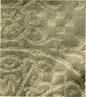 An illustration from Decorative textiles; an illustrated book on coverings for furniture, walls and floors, including damasks, brocades and velvets, tapestries, laces, embroideries, chintzes, cretones, drapery and furniture trimmings, wall papers, carpets and rugs, tooled and illuminated leathers (1918)
