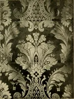 An illustration from Decorative textiles; an illustrated book on coverings for furniture, walls and floors, including damasks, brocades and velvets, tapestries, laces, embroideries, chintzes, cretones, drapery and furniture trimmings, wall papers, carpets and rugs, tooled and illuminated leathers (1918)