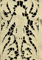 An illustration from Decorative textiles; an illustrated book on coverings for furniture, walls and floors, including damasks, brocades and velvets, tapestries, laces, embroideries, chintzes, cretones, drapery and furniture trimmings, wall papers, carpets and rugs, tooled and illuminated leathers (1918)