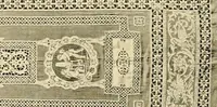 An illustration from Decorative textiles; an illustrated book on coverings for furniture, walls and floors, including damasks, brocades and velvets, tapestries, laces, embroideries, chintzes, cretones, drapery and furniture trimmings, wall papers, carpets and rugs, tooled and illuminated leathers (1918)
