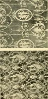 An illustration from Decorative textiles; an illustrated book on coverings for furniture, walls and floors, including damasks, brocades and velvets, tapestries, laces, embroideries, chintzes, cretones, drapery and furniture trimmings, wall papers, carpets and rugs, tooled and illuminated leathers (1918)