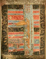 An illustration from Decorative textiles; an illustrated book on coverings for furniture, walls and floors, including damasks, brocades and velvets, tapestries, laces, embroideries, chintzes, cretones, drapery and furniture trimmings, wall papers, carpets and rugs, tooled and illuminated leathers (1918)