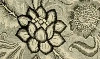 An illustration from Decorative textiles; an illustrated book on coverings for furniture, walls and floors, including damasks, brocades and velvets, tapestries, laces, embroideries, chintzes, cretones, drapery and furniture trimmings, wall papers, carpets and rugs, tooled and illuminated leathers (1918)