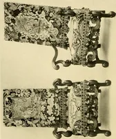 An illustration from Decorative textiles; an illustrated book on coverings for furniture, walls and floors, including damasks, brocades and velvets, tapestries, laces, embroideries, chintzes, cretones, drapery and furniture trimmings, wall papers, carpets and rugs, tooled and illuminated leathers (1918)