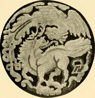 An illustration from Decorative textiles; an illustrated book on coverings for furniture, walls and floors, including damasks, brocades and velvets, tapestries, laces, embroideries, chintzes, cretones, drapery and furniture trimmings, wall papers, carpets and rugs, tooled and illuminated leathers (1918)