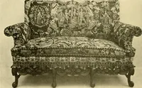 An illustration from Decorative textiles; an illustrated book on coverings for furniture, walls and floors, including damasks, brocades and velvets, tapestries, laces, embroideries, chintzes, cretones, drapery and furniture trimmings, wall papers, carpets and rugs, tooled and illuminated leathers (1918)