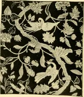 An illustration from Decorative textiles; an illustrated book on coverings for furniture, walls and floors, including damasks, brocades and velvets, tapestries, laces, embroideries, chintzes, cretones, drapery and furniture trimmings, wall papers, carpets and rugs, tooled and illuminated leathers (1918)