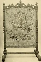 An illustration from Decorative textiles; an illustrated book on coverings for furniture, walls and floors, including damasks, brocades and velvets, tapestries, laces, embroideries, chintzes, cretones, drapery and furniture trimmings, wall papers, carpets and rugs, tooled and illuminated leathers (1918)