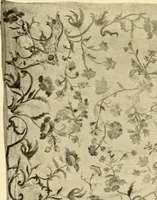 An illustration from Decorative textiles; an illustrated book on coverings for furniture, walls and floors, including damasks, brocades and velvets, tapestries, laces, embroideries, chintzes, cretones, drapery and furniture trimmings, wall papers, carpets and rugs, tooled and illuminated leathers (1918)