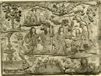 An illustration from Decorative textiles; an illustrated book on coverings for furniture, walls and floors, including damasks, brocades and velvets, tapestries, laces, embroideries, chintzes, cretones, drapery and furniture trimmings, wall papers, carpets and rugs, tooled and illuminated leathers (1918)
