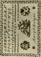 An illustration from Decorative textiles; an illustrated book on coverings for furniture, walls and floors, including damasks, brocades and velvets, tapestries, laces, embroideries, chintzes, cretones, drapery and furniture trimmings, wall papers, carpets and rugs, tooled and illuminated leathers (1918)