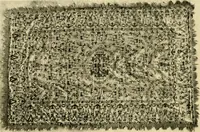 An illustration from Decorative textiles; an illustrated book on coverings for furniture, walls and floors, including damasks, brocades and velvets, tapestries, laces, embroideries, chintzes, cretones, drapery and furniture trimmings, wall papers, carpets and rugs, tooled and illuminated leathers (1918)