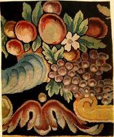 An illustration from Decorative textiles; an illustrated book on coverings for furniture, walls and floors, including damasks, brocades and velvets, tapestries, laces, embroideries, chintzes, cretones, drapery and furniture trimmings, wall papers, carpets and rugs, tooled and illuminated leathers (1918)