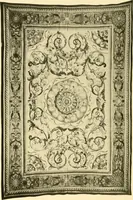 An illustration from Decorative textiles; an illustrated book on coverings for furniture, walls and floors, including damasks, brocades and velvets, tapestries, laces, embroideries, chintzes, cretones, drapery and furniture trimmings, wall papers, carpets and rugs, tooled and illuminated leathers (1918)