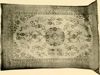 An illustration from Decorative textiles; an illustrated book on coverings for furniture, walls and floors, including damasks, brocades and velvets, tapestries, laces, embroideries, chintzes, cretones, drapery and furniture trimmings, wall papers, carpets and rugs, tooled and illuminated leathers (1918)