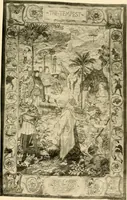 An illustration from Decorative textiles; an illustrated book on coverings for furniture, walls and floors, including damasks, brocades and velvets, tapestries, laces, embroideries, chintzes, cretones, drapery and furniture trimmings, wall papers, carpets and rugs, tooled and illuminated leathers (1918)