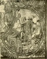 An illustration from Decorative textiles; an illustrated book on coverings for furniture, walls and floors, including damasks, brocades and velvets, tapestries, laces, embroideries, chintzes, cretones, drapery and furniture trimmings, wall papers, carpets and rugs, tooled and illuminated leathers (1918)