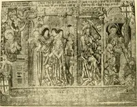 An illustration from Decorative textiles; an illustrated book on coverings for furniture, walls and floors, including damasks, brocades and velvets, tapestries, laces, embroideries, chintzes, cretones, drapery and furniture trimmings, wall papers, carpets and rugs, tooled and illuminated leathers (1918)
