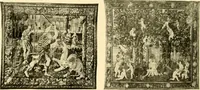 An illustration from Decorative textiles; an illustrated book on coverings for furniture, walls and floors, including damasks, brocades and velvets, tapestries, laces, embroideries, chintzes, cretones, drapery and furniture trimmings, wall papers, carpets and rugs, tooled and illuminated leathers (1918)