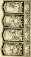 An illustration from Decorative textiles; an illustrated book on coverings for furniture, walls and floors, including damasks, brocades and velvets, tapestries, laces, embroideries, chintzes, cretones, drapery and furniture trimmings, wall papers, carpets and rugs, tooled and illuminated leathers (1918)