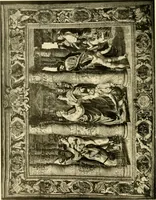 An illustration from Decorative textiles; an illustrated book on coverings for furniture, walls and floors, including damasks, brocades and velvets, tapestries, laces, embroideries, chintzes, cretones, drapery and furniture trimmings, wall papers, carpets and rugs, tooled and illuminated leathers (1918)