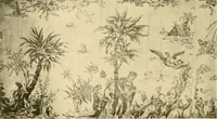 An illustration from Decorative textiles; an illustrated book on coverings for furniture, walls and floors, including damasks, brocades and velvets, tapestries, laces, embroideries, chintzes, cretones, drapery and furniture trimmings, wall papers, carpets and rugs, tooled and illuminated leathers (1918)