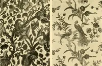 An illustration from Decorative textiles; an illustrated book on coverings for furniture, walls and floors, including damasks, brocades and velvets, tapestries, laces, embroideries, chintzes, cretones, drapery and furniture trimmings, wall papers, carpets and rugs, tooled and illuminated leathers (1918)