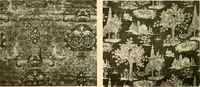 An illustration from Decorative textiles; an illustrated book on coverings for furniture, walls and floors, including damasks, brocades and velvets, tapestries, laces, embroideries, chintzes, cretones, drapery and furniture trimmings, wall papers, carpets and rugs, tooled and illuminated leathers (1918)