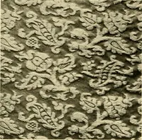 An illustration from Decorative textiles; an illustrated book on coverings for furniture, walls and floors, including damasks, brocades and velvets, tapestries, laces, embroideries, chintzes, cretones, drapery and furniture trimmings, wall papers, carpets and rugs, tooled and illuminated leathers (1918)