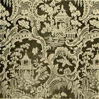 An illustration from Decorative textiles; an illustrated book on coverings for furniture, walls and floors, including damasks, brocades and velvets, tapestries, laces, embroideries, chintzes, cretones, drapery and furniture trimmings, wall papers, carpets and rugs, tooled and illuminated leathers (1918)