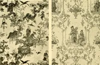 An illustration from Decorative textiles; an illustrated book on coverings for furniture, walls and floors, including damasks, brocades and velvets, tapestries, laces, embroideries, chintzes, cretones, drapery and furniture trimmings, wall papers, carpets and rugs, tooled and illuminated leathers (1918)