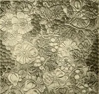 An illustration from Decorative textiles; an illustrated book on coverings for furniture, walls and floors, including damasks, brocades and velvets, tapestries, laces, embroideries, chintzes, cretones, drapery and furniture trimmings, wall papers, carpets and rugs, tooled and illuminated leathers (1918)