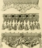 An illustration from Decorative textiles; an illustrated book on coverings for furniture, walls and floors, including damasks, brocades and velvets, tapestries, laces, embroideries, chintzes, cretones, drapery and furniture trimmings, wall papers, carpets and rugs, tooled and illuminated leathers (1918)