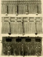 An illustration from Decorative textiles; an illustrated book on coverings for furniture, walls and floors, including damasks, brocades and velvets, tapestries, laces, embroideries, chintzes, cretones, drapery and furniture trimmings, wall papers, carpets and rugs, tooled and illuminated leathers (1918)