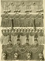 An illustration from Decorative textiles; an illustrated book on coverings for furniture, walls and floors, including damasks, brocades and velvets, tapestries, laces, embroideries, chintzes, cretones, drapery and furniture trimmings, wall papers, carpets and rugs, tooled and illuminated leathers (1918)