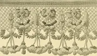 An illustration from Decorative textiles; an illustrated book on coverings for furniture, walls and floors, including damasks, brocades and velvets, tapestries, laces, embroideries, chintzes, cretones, drapery and furniture trimmings, wall papers, carpets and rugs, tooled and illuminated leathers (1918)