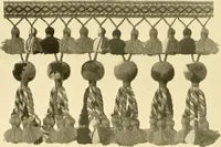 An illustration from Decorative textiles; an illustrated book on coverings for furniture, walls and floors, including damasks, brocades and velvets, tapestries, laces, embroideries, chintzes, cretones, drapery and furniture trimmings, wall papers, carpets and rugs, tooled and illuminated leathers (1918)