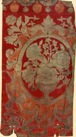 An illustration from Decorative textiles; an illustrated book on coverings for furniture, walls and floors, including damasks, brocades and velvets, tapestries, laces, embroideries, chintzes, cretones, drapery and furniture trimmings, wall papers, carpets and rugs, tooled and illuminated leathers (1918)