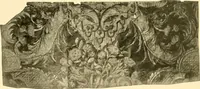 An illustration from Decorative textiles; an illustrated book on coverings for furniture, walls and floors, including damasks, brocades and velvets, tapestries, laces, embroideries, chintzes, cretones, drapery and furniture trimmings, wall papers, carpets and rugs, tooled and illuminated leathers (1918)