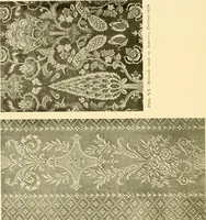 An illustration from Decorative textiles; an illustrated book on coverings for furniture, walls and floors, including damasks, brocades and velvets, tapestries, laces, embroideries, chintzes, cretones, drapery and furniture trimmings, wall papers, carpets and rugs, tooled and illuminated leathers (1918)
