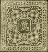 An illustration from Decorative textiles; an illustrated book on coverings for furniture, walls and floors, including damasks, brocades and velvets, tapestries, laces, embroideries, chintzes, cretones, drapery and furniture trimmings, wall papers, carpets and rugs, tooled and illuminated leathers (1918)