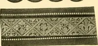 An illustration from Decorative textiles; an illustrated book on coverings for furniture, walls and floors, including damasks, brocades and velvets, tapestries, laces, embroideries, chintzes, cretones, drapery and furniture trimmings, wall papers, carpets and rugs, tooled and illuminated leathers (1918)
