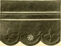 An illustration from Decorative textiles; an illustrated book on coverings for furniture, walls and floors, including damasks, brocades and velvets, tapestries, laces, embroideries, chintzes, cretones, drapery and furniture trimmings, wall papers, carpets and rugs, tooled and illuminated leathers (1918)