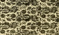 An illustration from Decorative textiles; an illustrated book on coverings for furniture, walls and floors, including damasks, brocades and velvets, tapestries, laces, embroideries, chintzes, cretones, drapery and furniture trimmings, wall papers, carpets and rugs, tooled and illuminated leathers (1918)