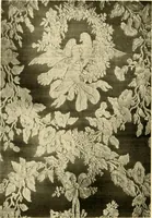 An illustration from Decorative textiles; an illustrated book on coverings for furniture, walls and floors, including damasks, brocades and velvets, tapestries, laces, embroideries, chintzes, cretones, drapery and furniture trimmings, wall papers, carpets and rugs, tooled and illuminated leathers (1918)