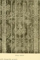 An illustration from Decorative textiles; an illustrated book on coverings for furniture, walls and floors, including damasks, brocades and velvets, tapestries, laces, embroideries, chintzes, cretones, drapery and furniture trimmings, wall papers, carpets and rugs, tooled and illuminated leathers (1918)