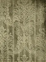 An illustration from Decorative textiles; an illustrated book on coverings for furniture, walls and floors, including damasks, brocades and velvets, tapestries, laces, embroideries, chintzes, cretones, drapery and furniture trimmings, wall papers, carpets and rugs, tooled and illuminated leathers (1918)