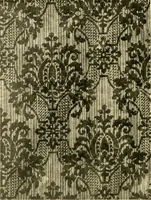 An illustration from Decorative textiles; an illustrated book on coverings for furniture, walls and floors, including damasks, brocades and velvets, tapestries, laces, embroideries, chintzes, cretones, drapery and furniture trimmings, wall papers, carpets and rugs, tooled and illuminated leathers (1918)