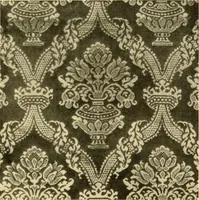 An illustration from Decorative textiles; an illustrated book on coverings for furniture, walls and floors, including damasks, brocades and velvets, tapestries, laces, embroideries, chintzes, cretones, drapery and furniture trimmings, wall papers, carpets and rugs, tooled and illuminated leathers (1918)